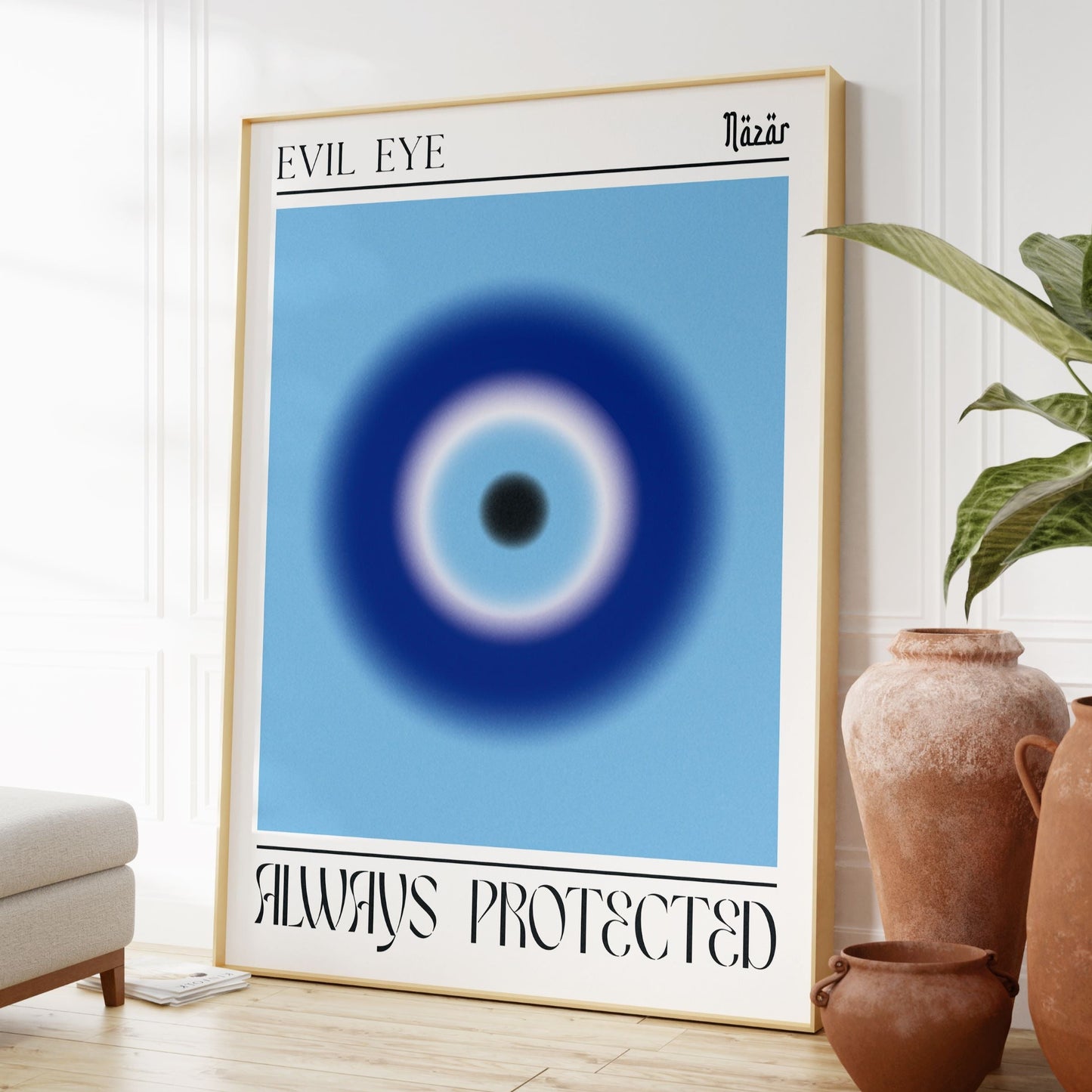 Evil Eye Blue Aura Poster