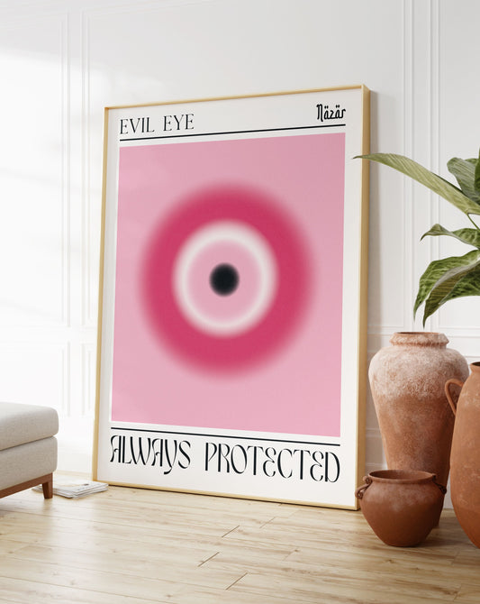 Evil Eye Pink Aura Poster