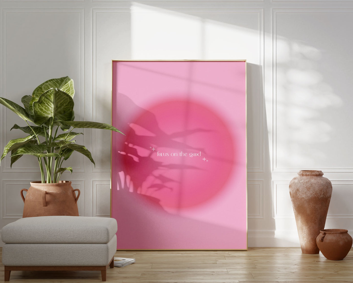 Focus On The Good Pink Aura Poster