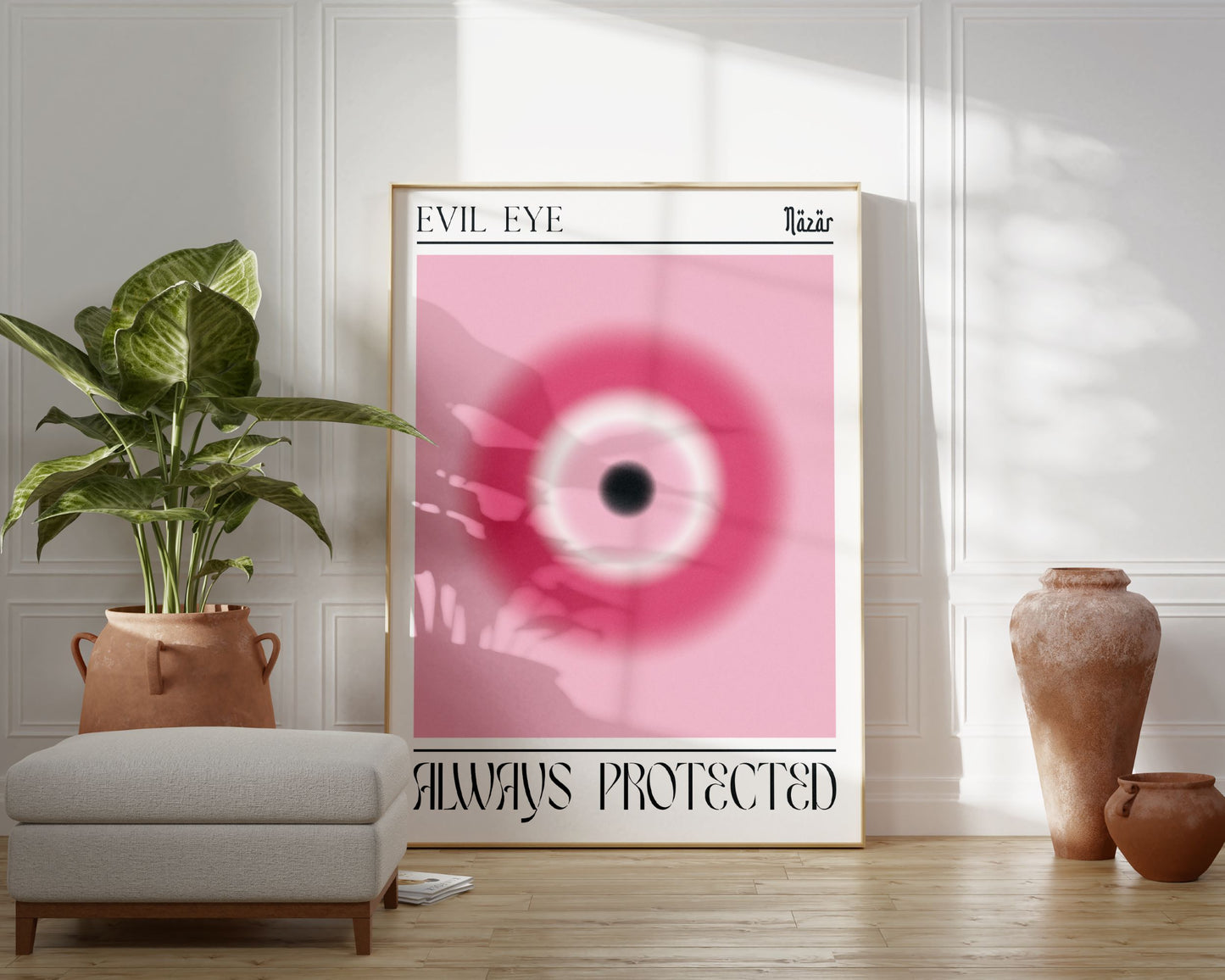 Evil Eye Pink Aura Poster