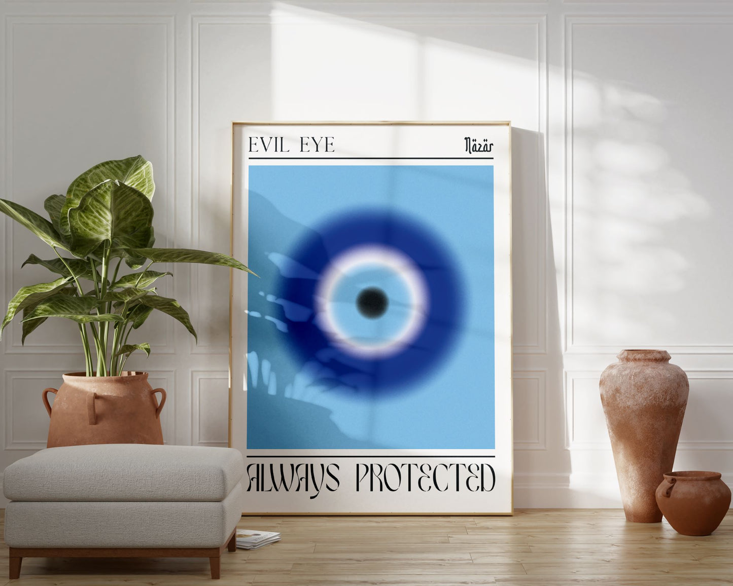 Evil Eye Blue Aura Poster