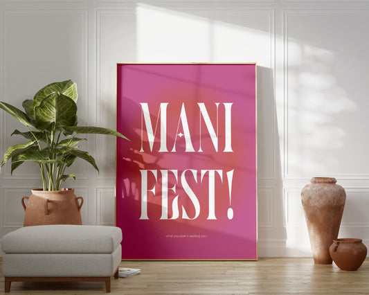 Manifest Pink Aura Poster