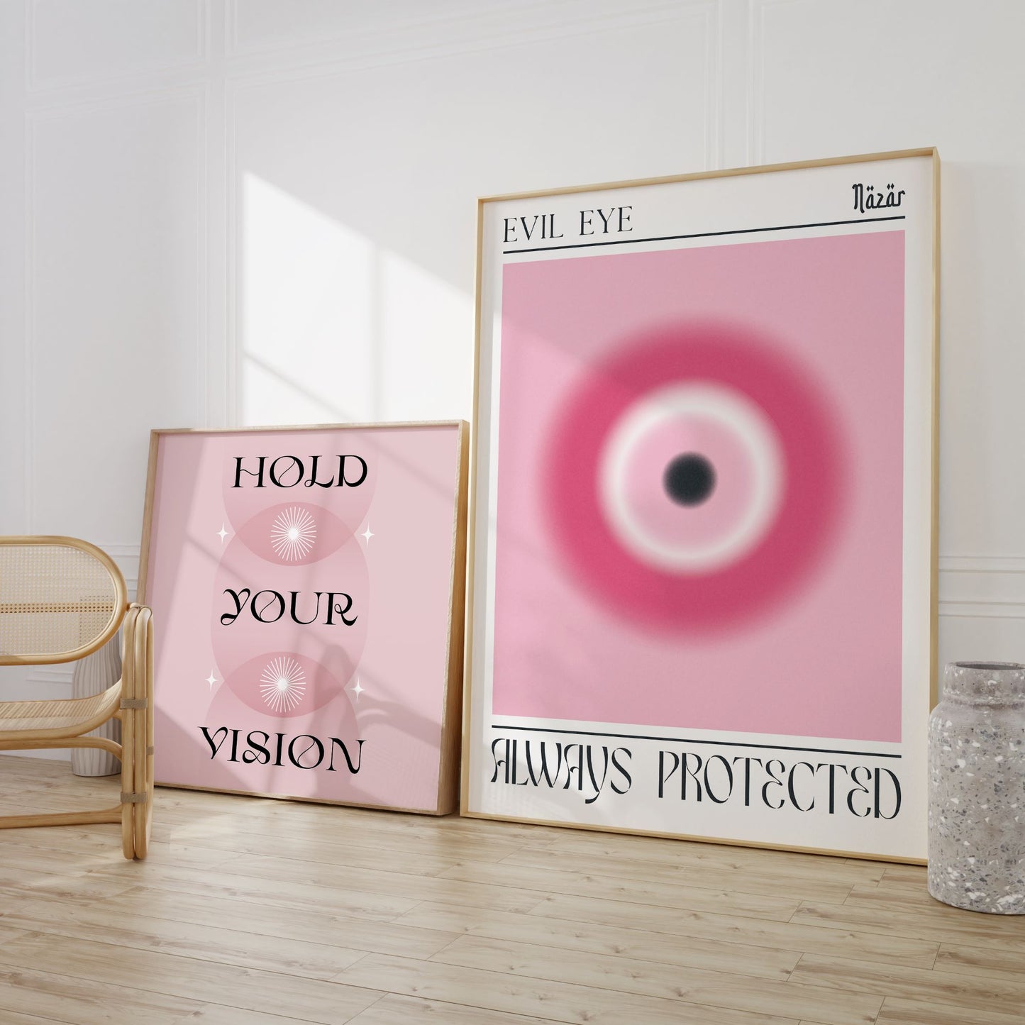 Evil Eye Pink Aura Poster