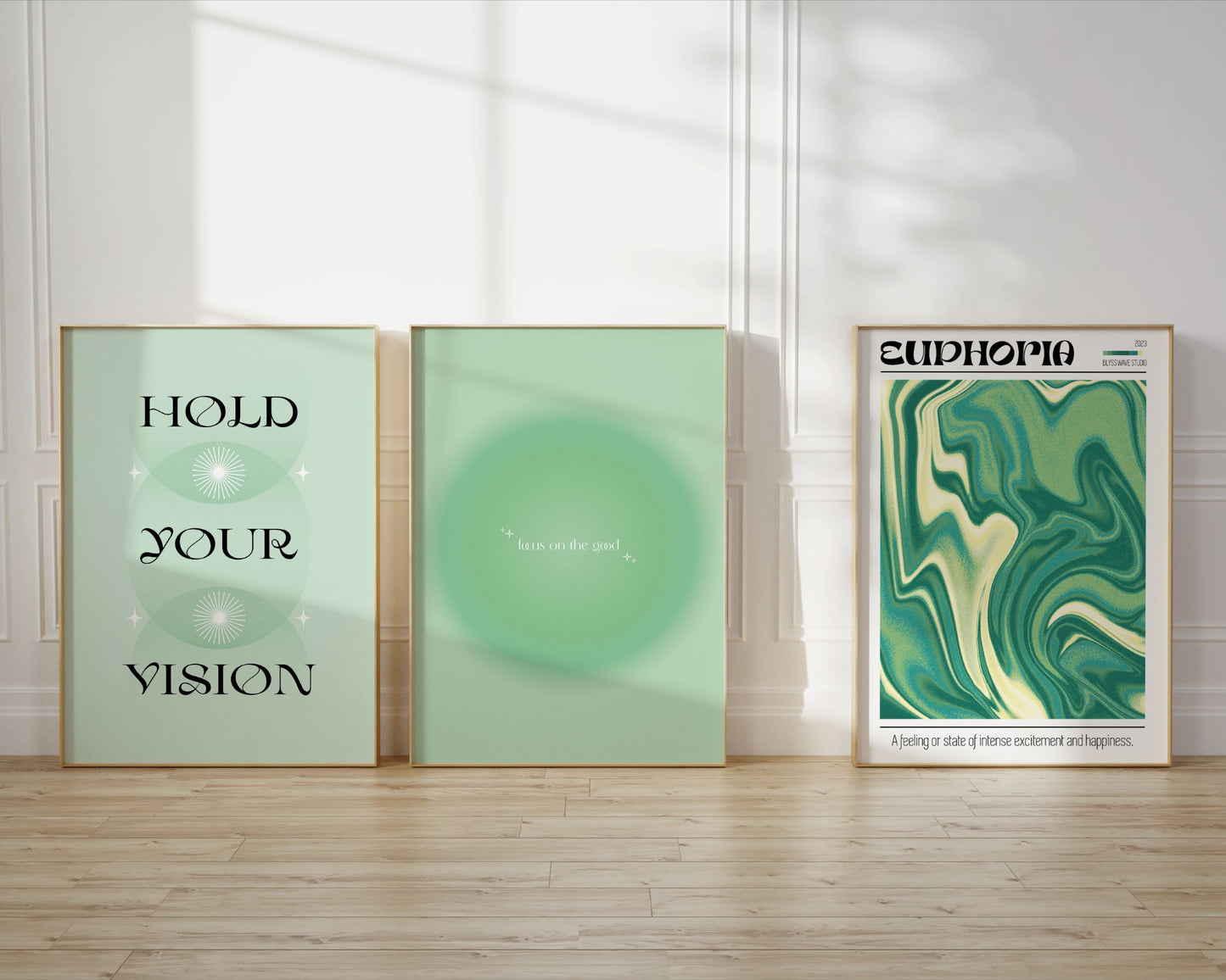 Focus On The Good Sage Green Aura Poster