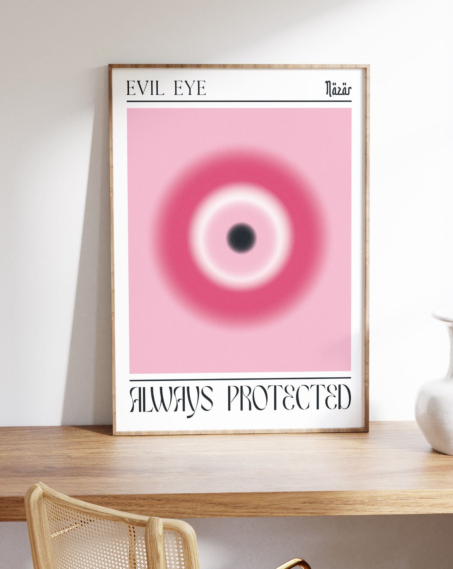 Evil Eye Pink Aura Poster