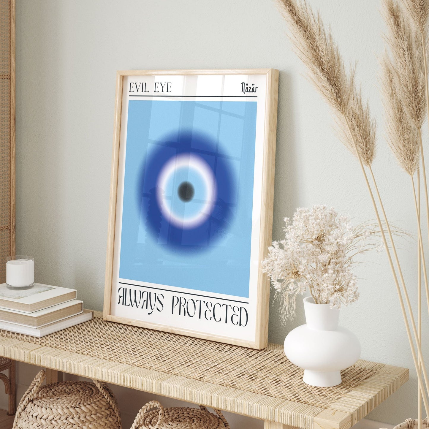 Evil Eye Blue Aura Poster