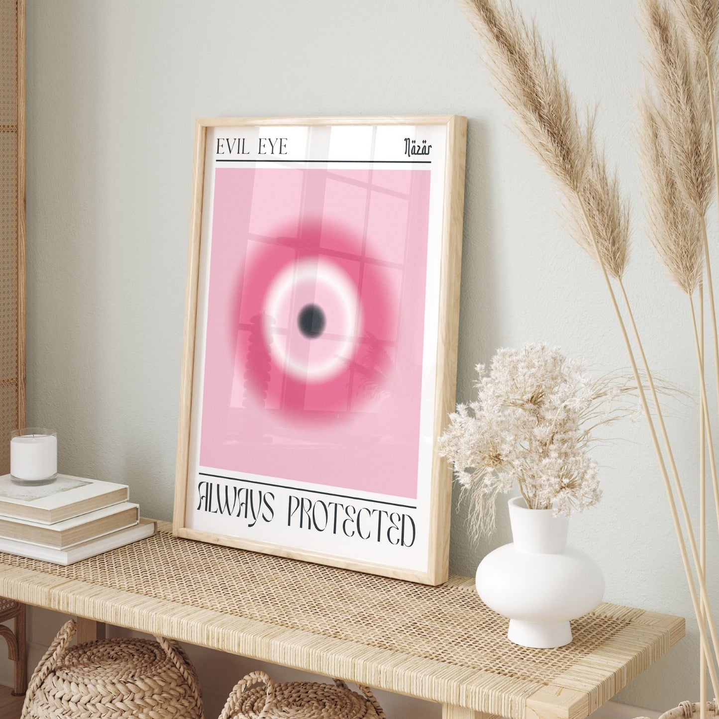 Evil Eye Pink Aura Poster