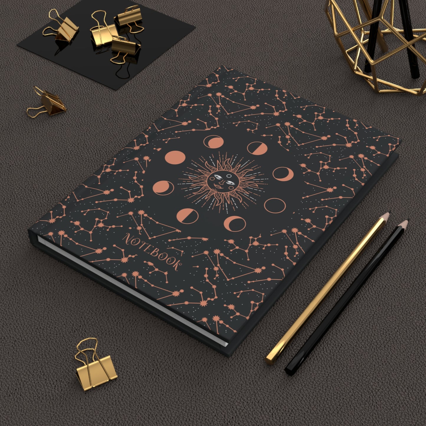 Celestial Sun & Moon Phases Hardcover Journal