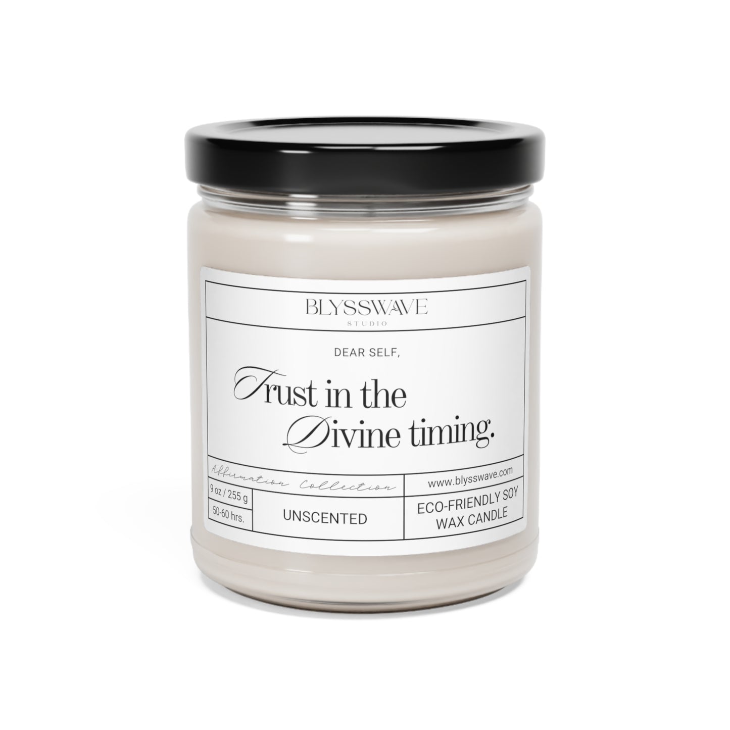 Trust In The Divine Timing | Scented Soy Candle