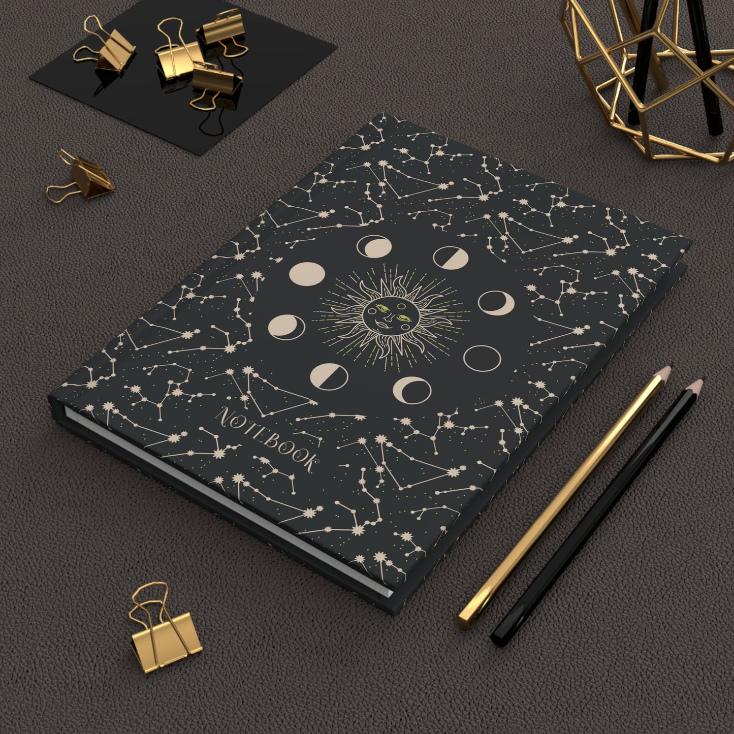 Celestial Sun & Moon Phases Hardcover Journal