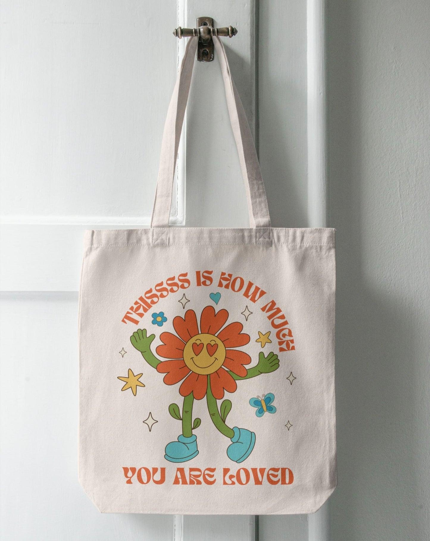 This Is How Much You're Loved | Cotton Canvas Tote Bag