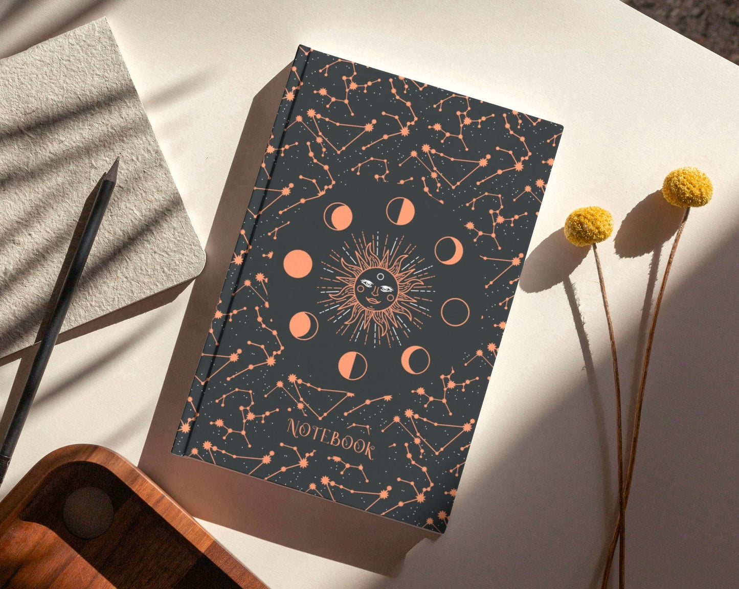 Celestial Sun & Moon Phases Hardcover Journal