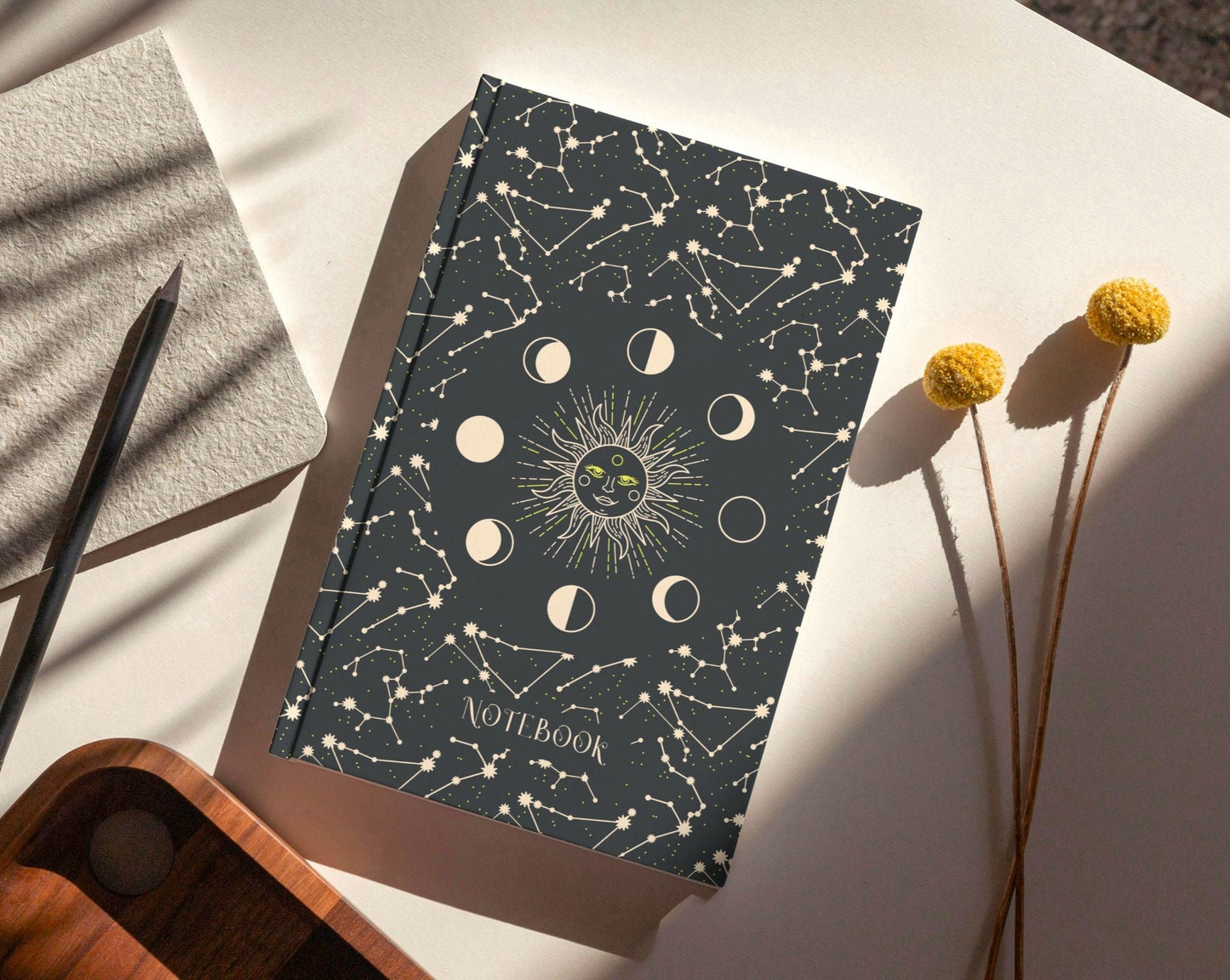 Celestial Sun & Moon Phases Hardcover Journal