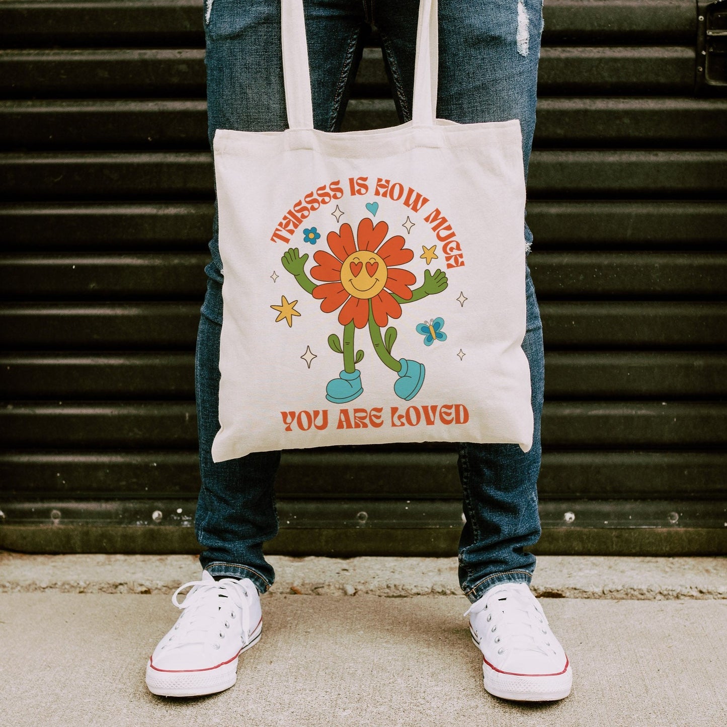 This Is How Much You're Loved | Cotton Canvas Tote Bag