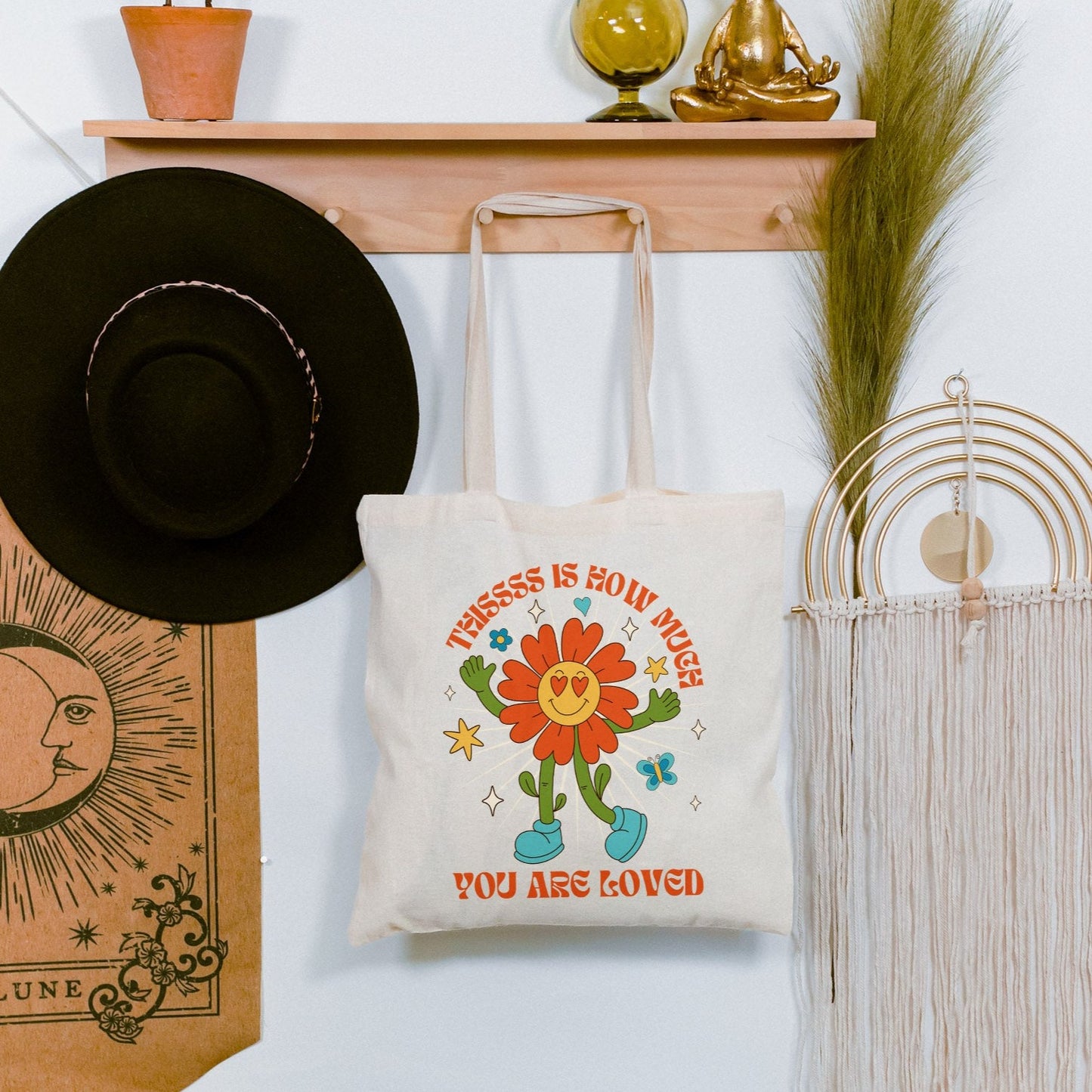 This Is How Much You're Loved | Cotton Canvas Tote Bag