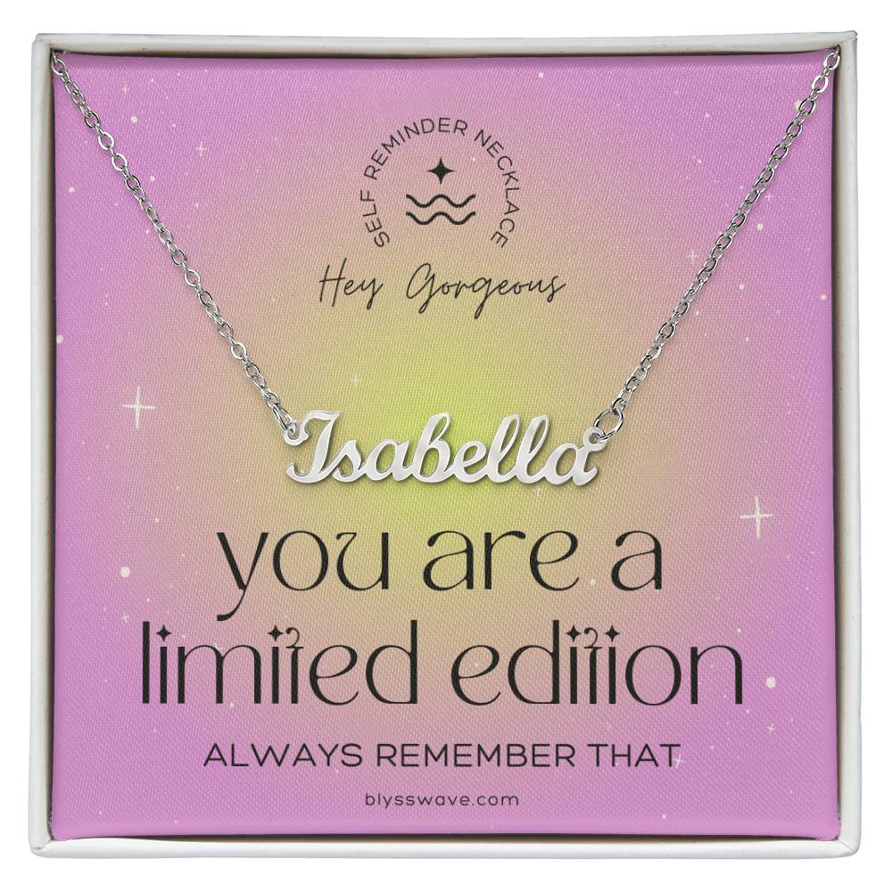 You're A Limited Edition | Bold Custom Word Necklace