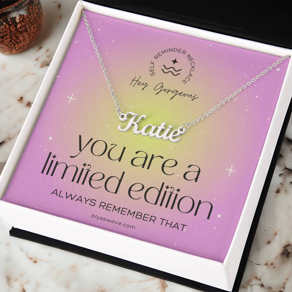 You're A Limited Edition | Bold Custom Word Necklace