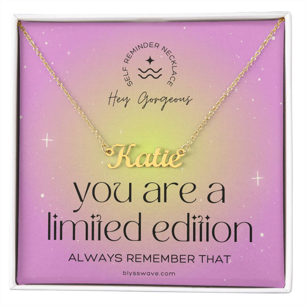 You're A Limited Edition | Bold Custom Word Necklace