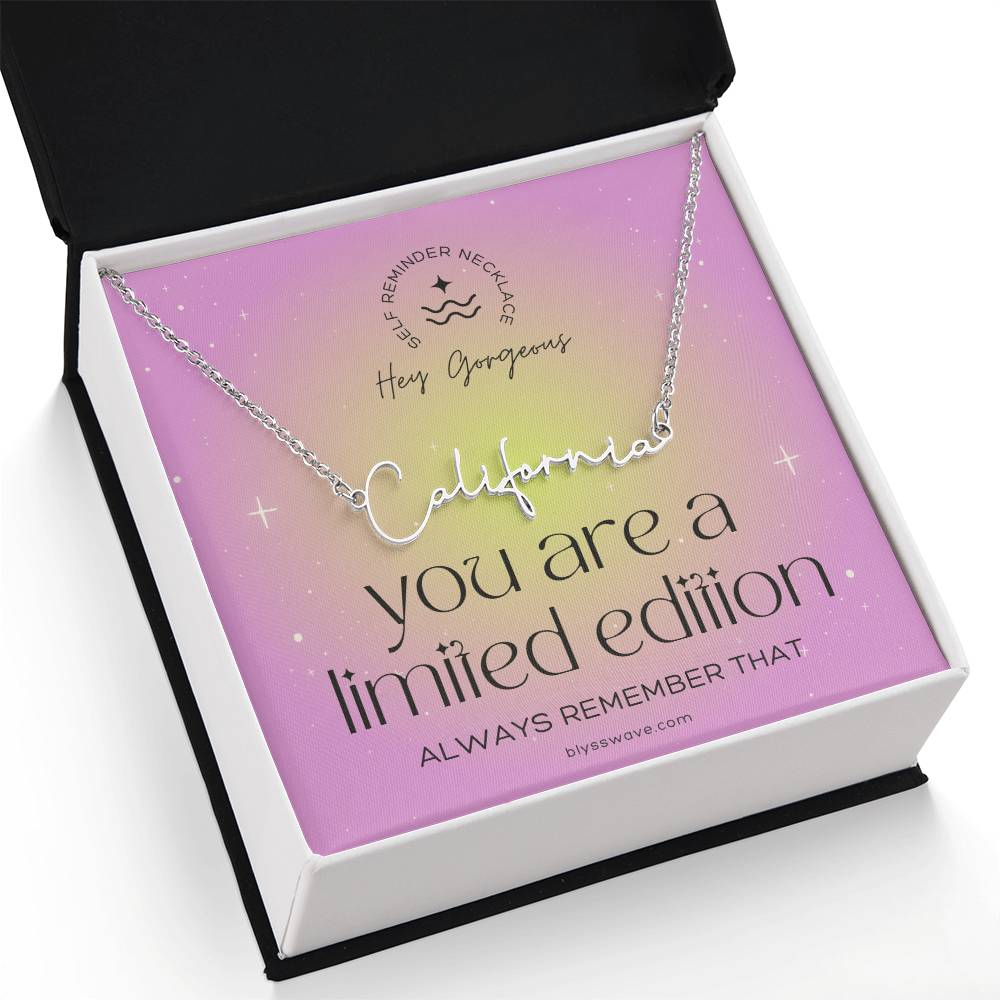 You're A Limited Edition | Dainty Custom Word Necklace