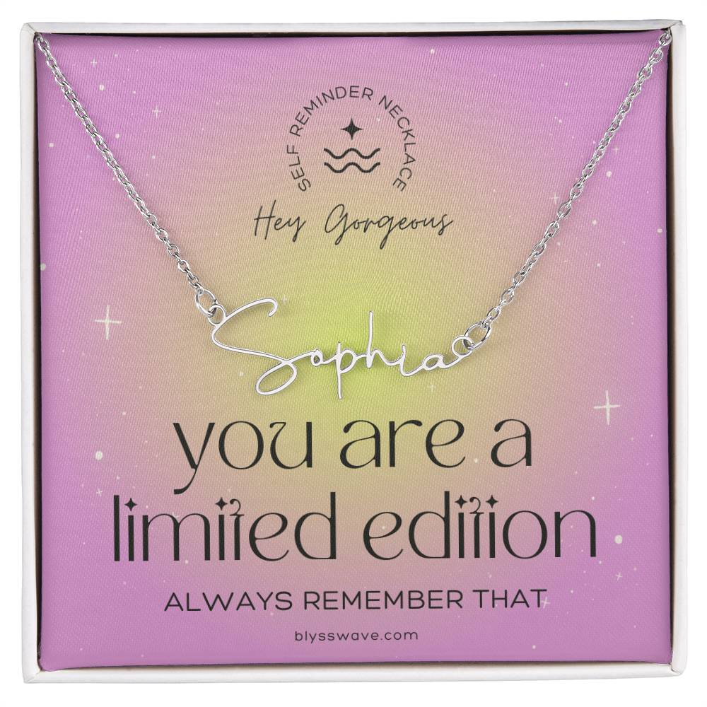 You're A Limited Edition | Dainty Custom Word Necklace