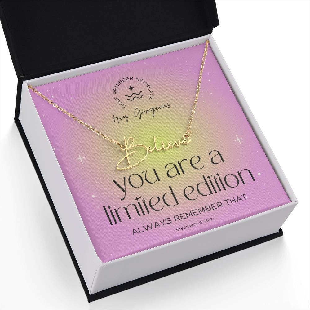 You're A Limited Edition | Dainty Custom Word Necklace