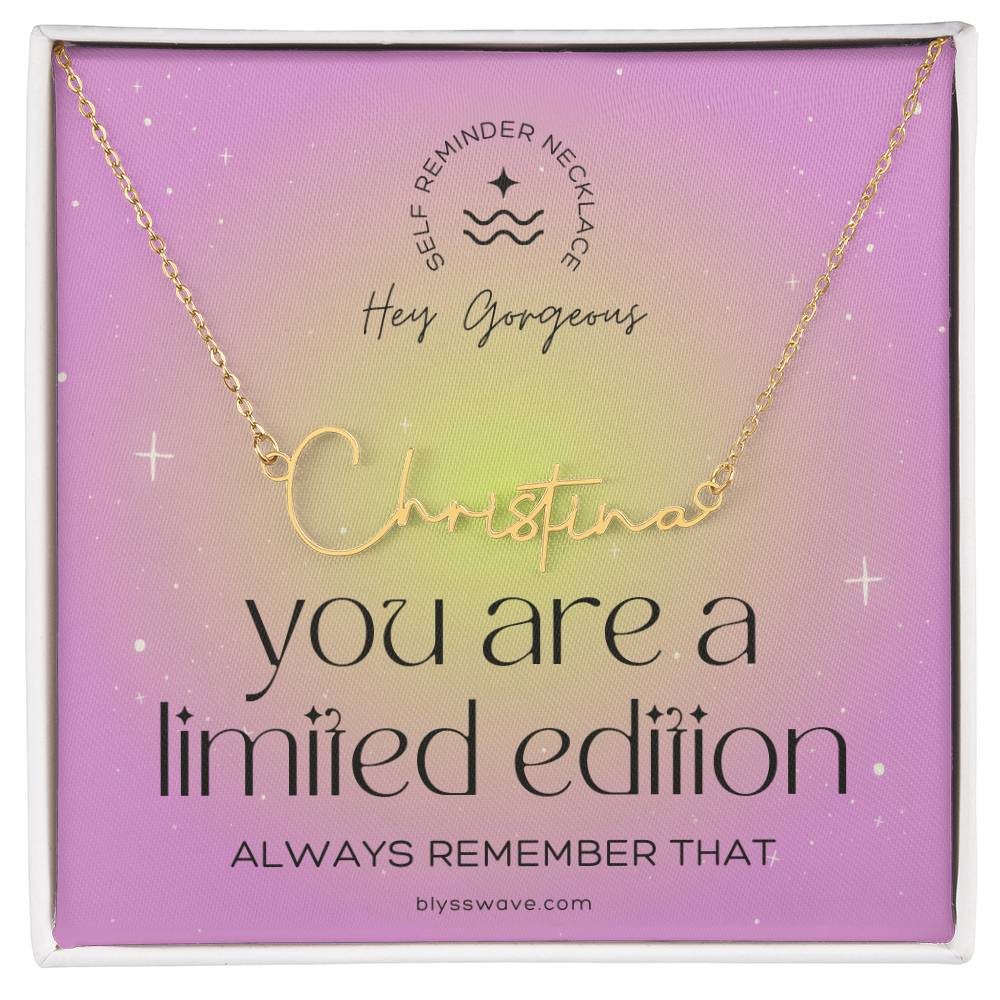 You're A Limited Edition | Dainty Custom Word Necklace