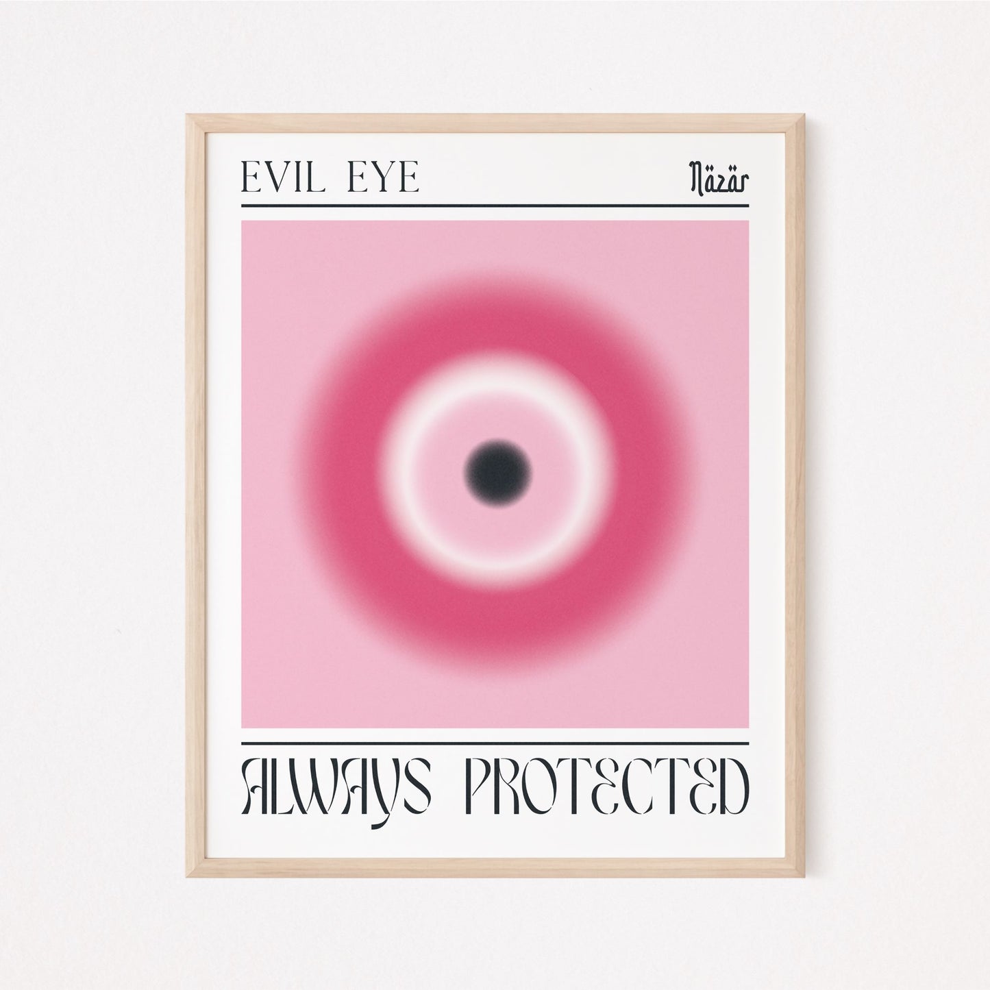 Evil Eye Pink Aura Poster