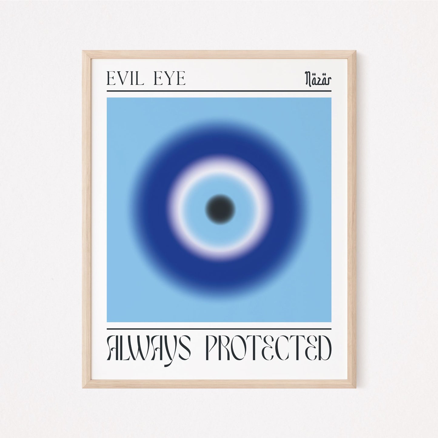 Evil Eye Blue Aura Poster